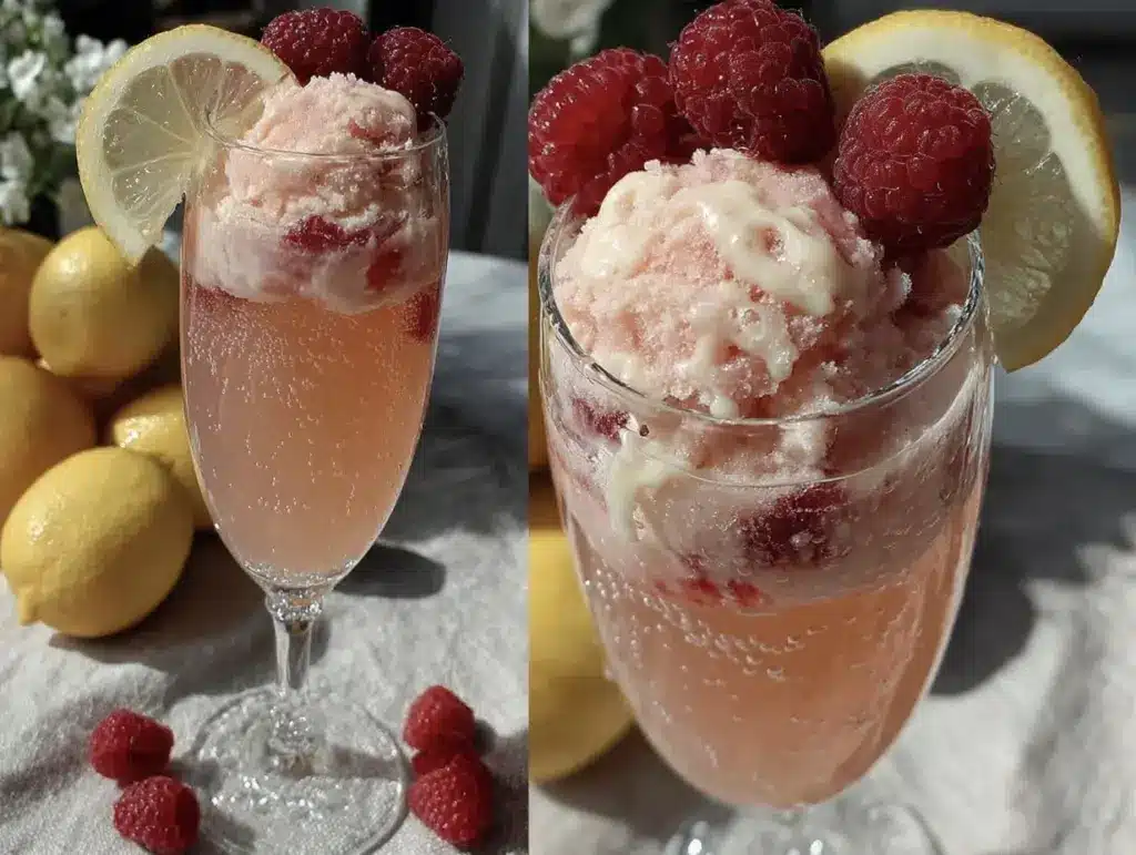 pink lemonade mimosa - featured image