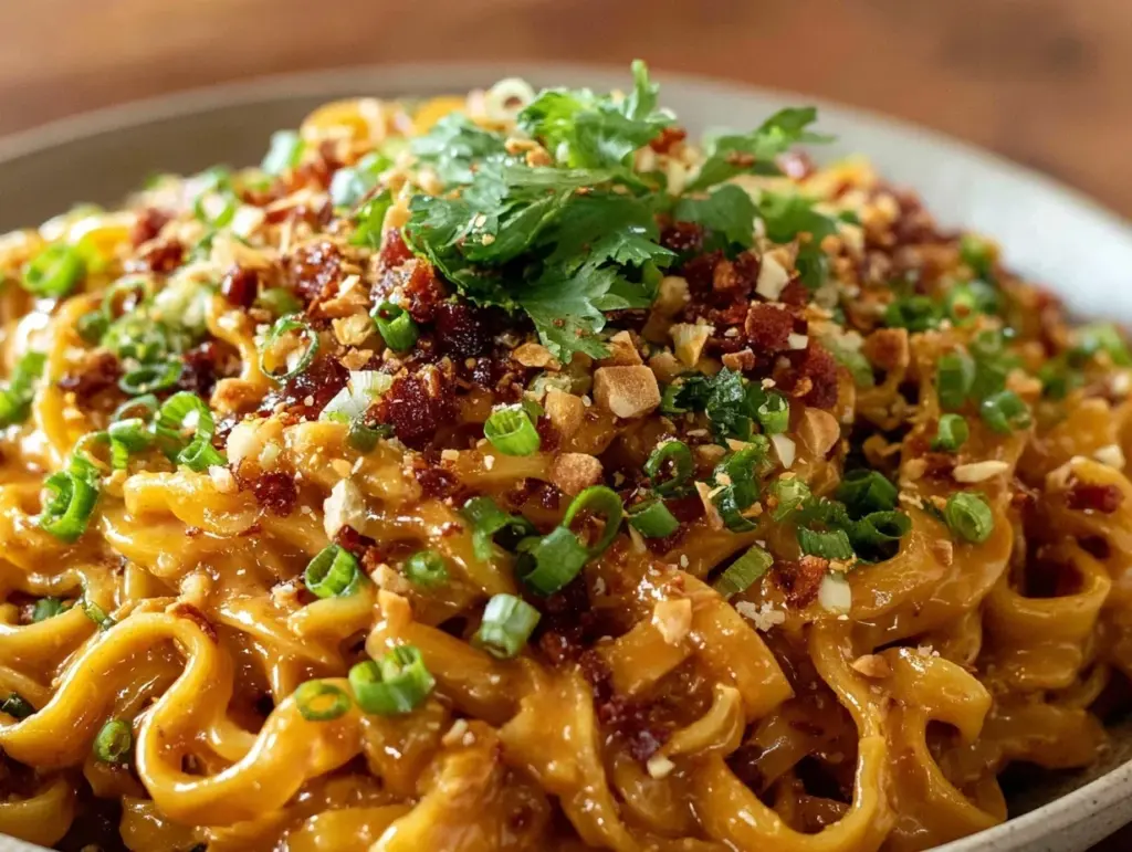 Quick Creamy Thai Peanut Noodles - featured image