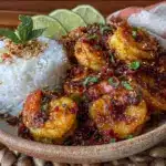 quick spicy thai basil shrimp - featured image