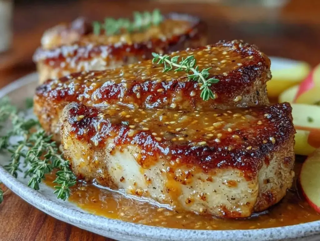 savory pan seared pork chops - featured image