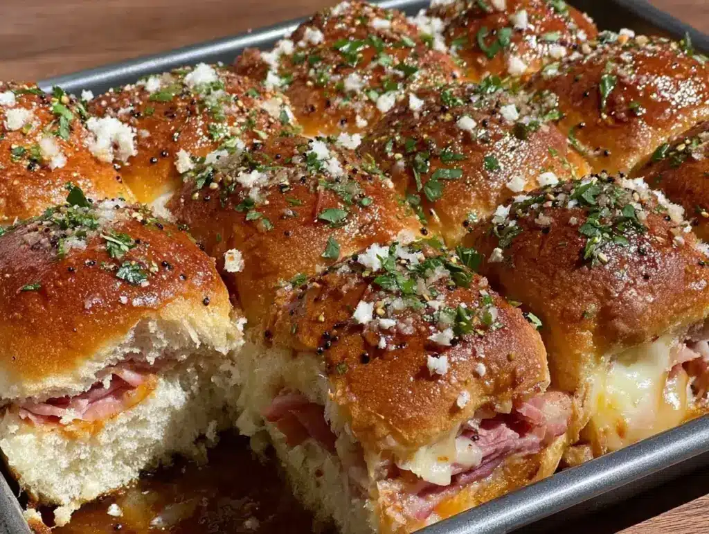 sheet pan ham sliders - featured image