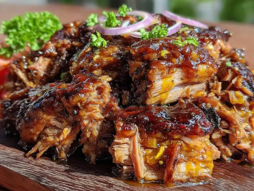 smoked pulled pork recipe - featured image