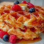 sourdough discard waffles - featured image