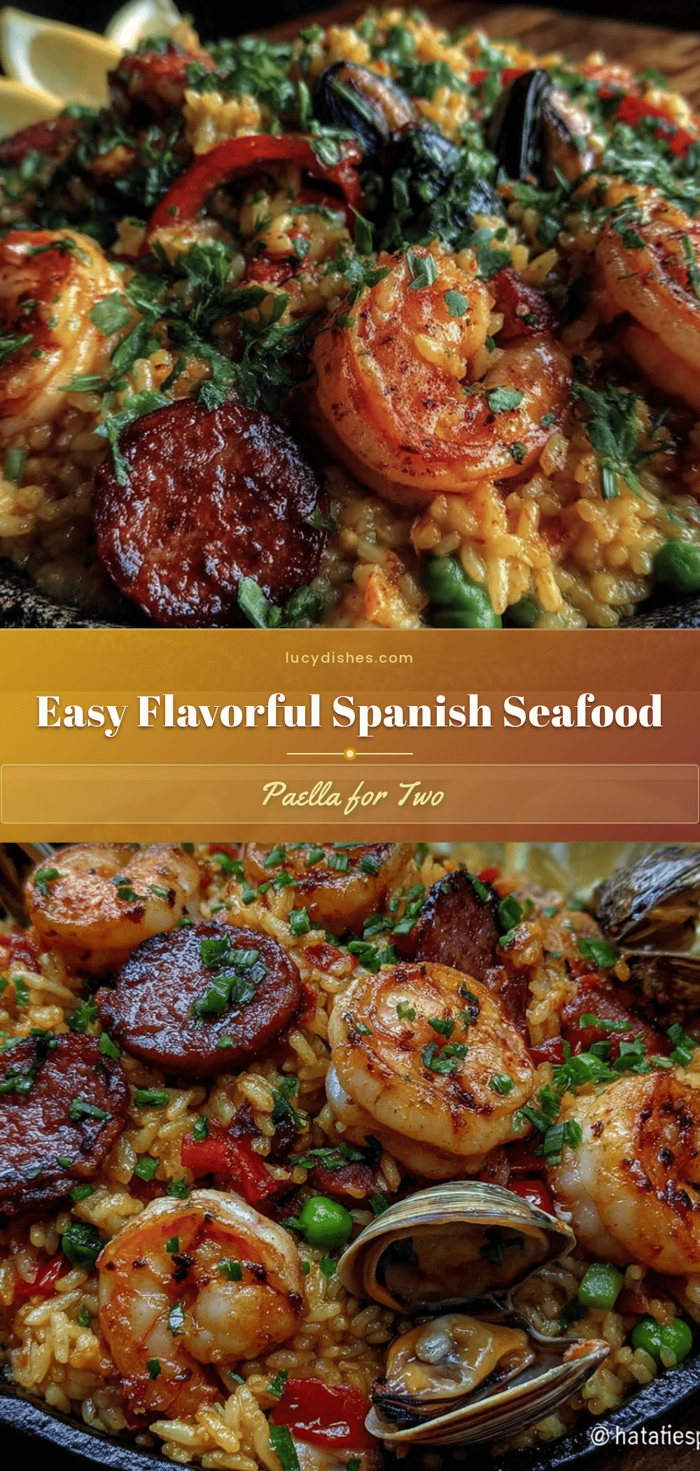 spanish seafood paella for two recipe