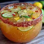 spicy margarita punch bowl - featured image