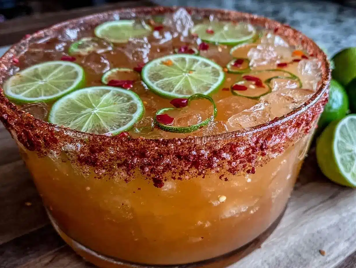spicy margarita punch bowl preparation steps