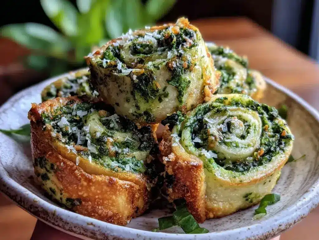 spinach pesto pinwheel rolls - featured image