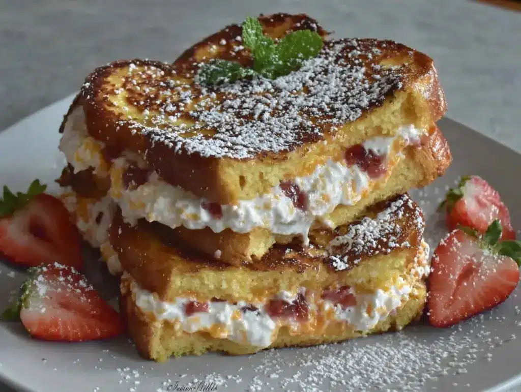 strawberry cream cheese stuffed french toast - featured image