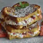 strawberry cream cheese stuffed french toast - featured image