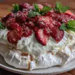 strawberry pavlova recipe - featured image