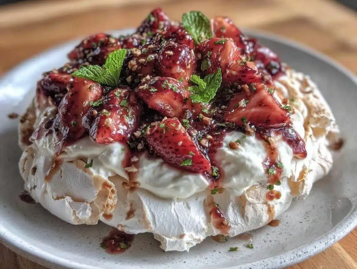 strawberry pavlova recipe preparation steps