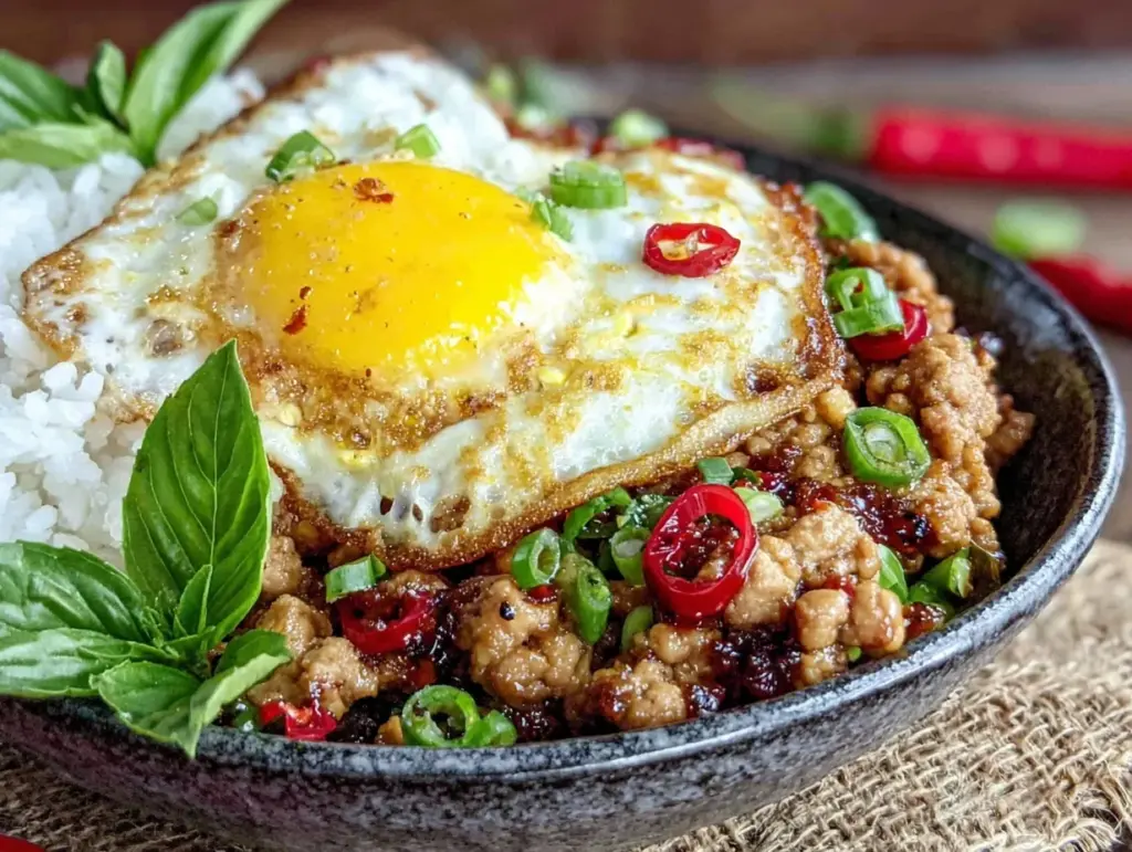 thai basil chicken pad krapow gai - featured image