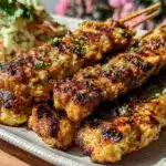 thai peanut chicken satay skewers - featured image