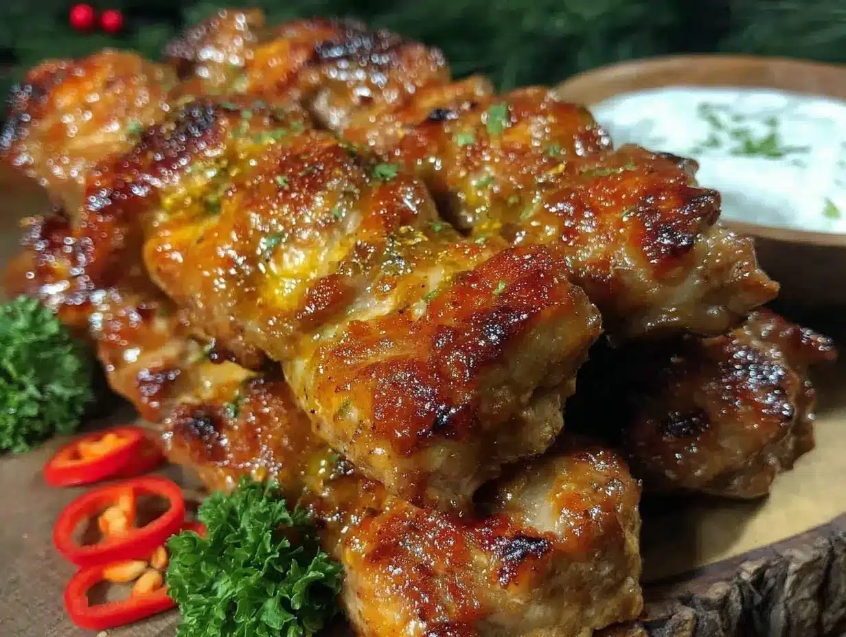 Turkish chicken kebabs preparation steps