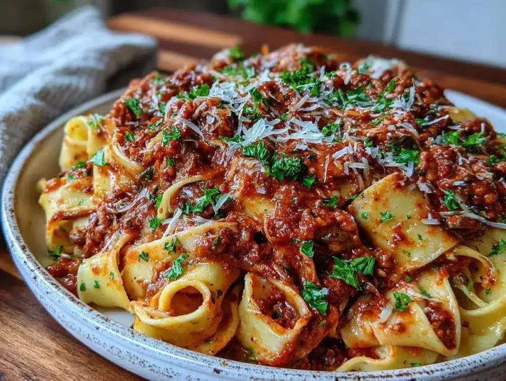 vegan lentil mushroom bolognese - featured image