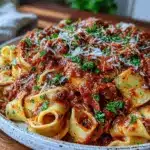 vegan lentil mushroom bolognese - featured image
