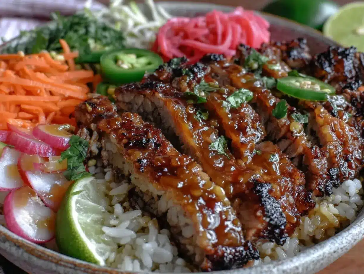 vietnamese lemongrass pork banh mi bowl preparation steps