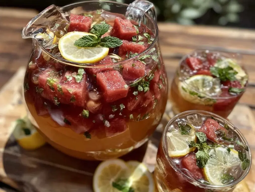 watermelon lemonade sangria - featured image