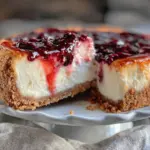 white chocolate raspberry cheesecake - featured image