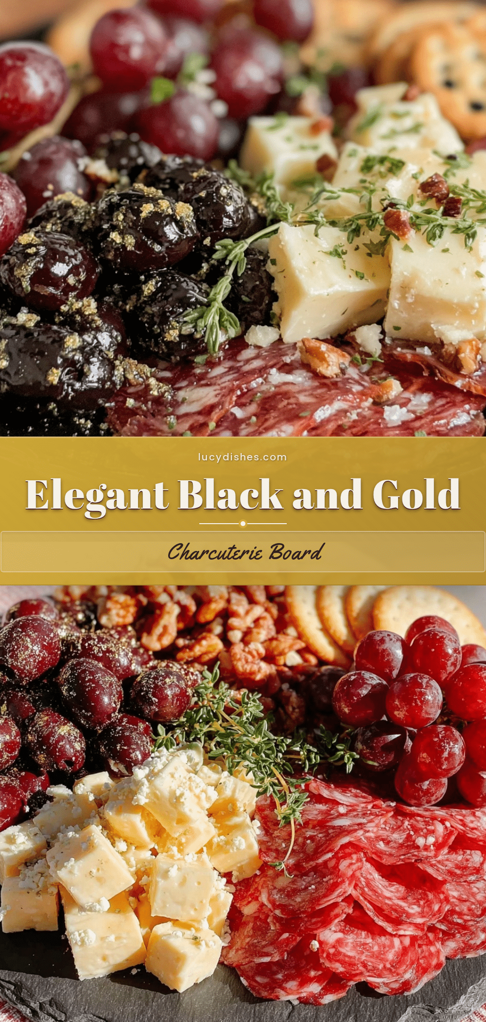 black and gold charcuterie board recipe
