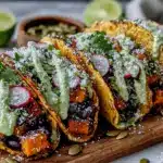 black bean sweet potato tacos - featured image