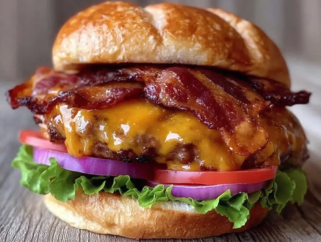 blackstone smoked bacon cheeseburger - featured image