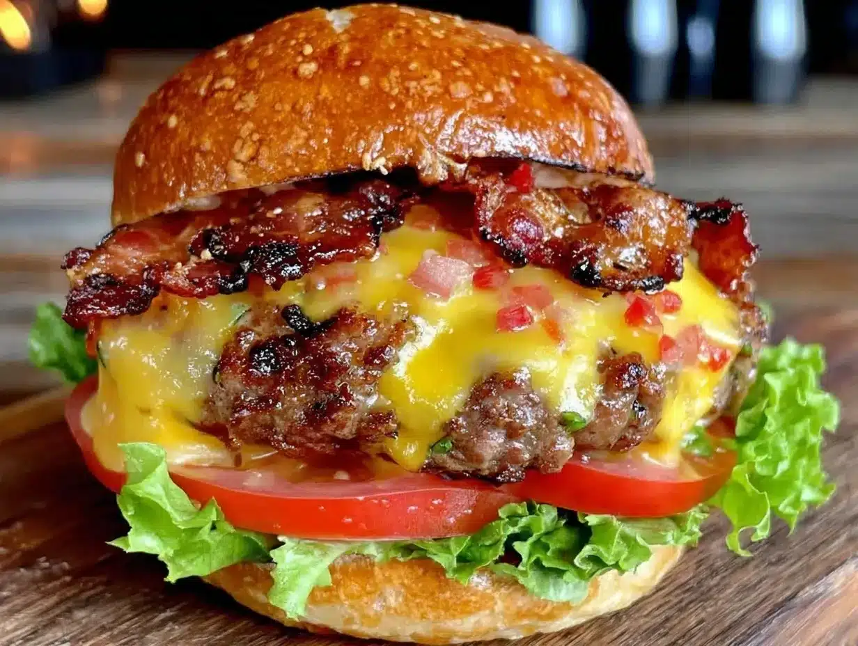 blackstone smoked bacon cheeseburger preparation steps