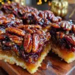 bourbon pecan pie bars - featured image