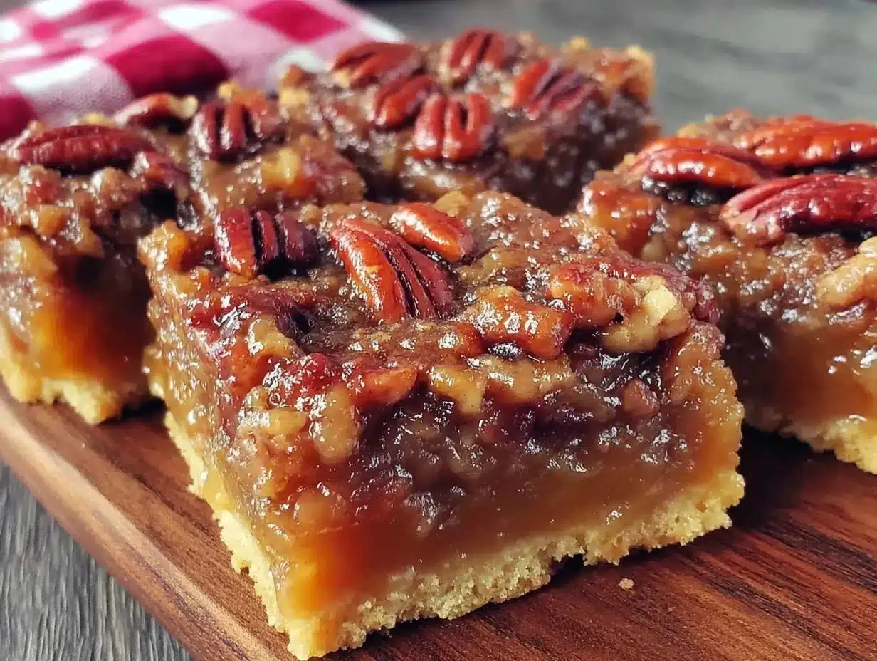 bourbon pecan pie bars preparation steps