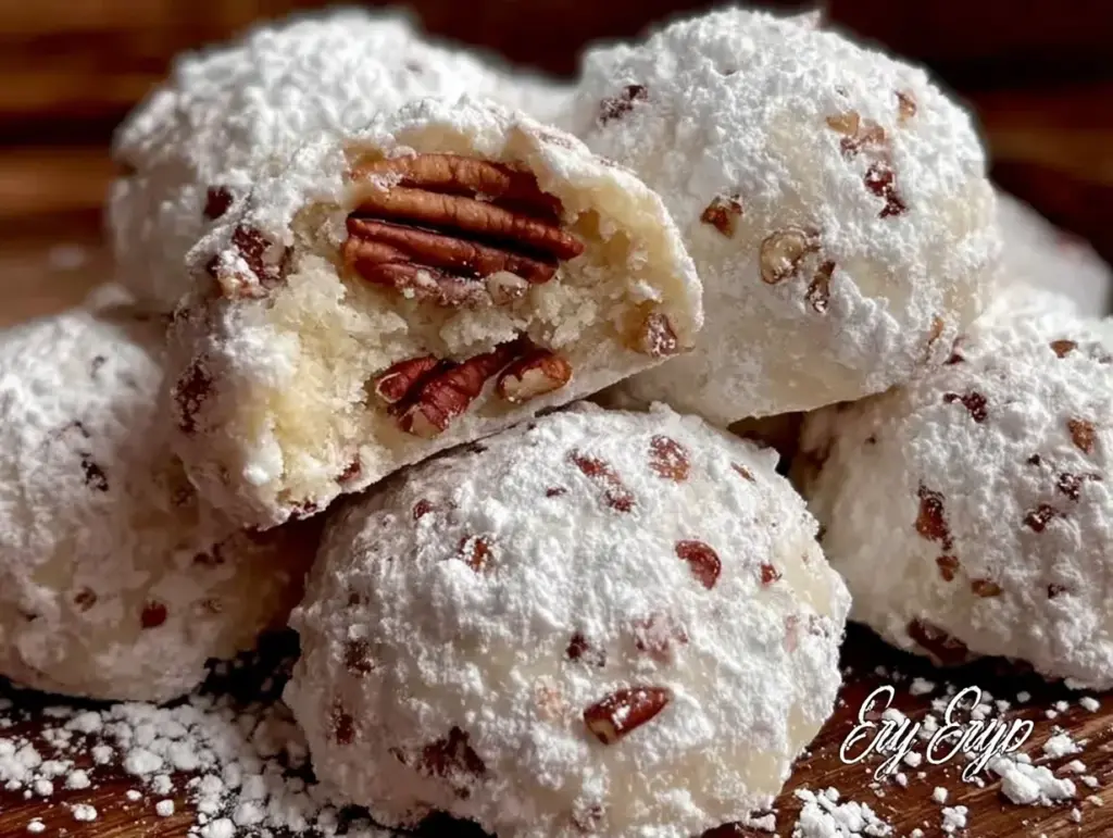 buttery snowball cookies - featured image