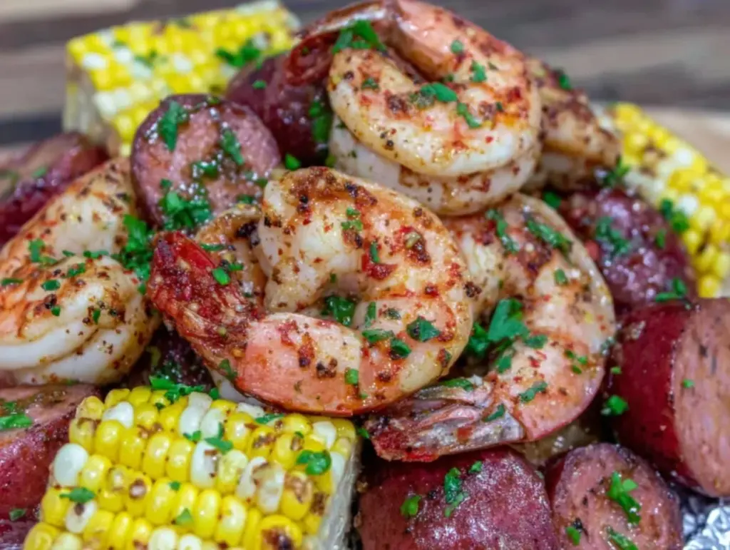 cajun shrimp boil foil packets - featured image