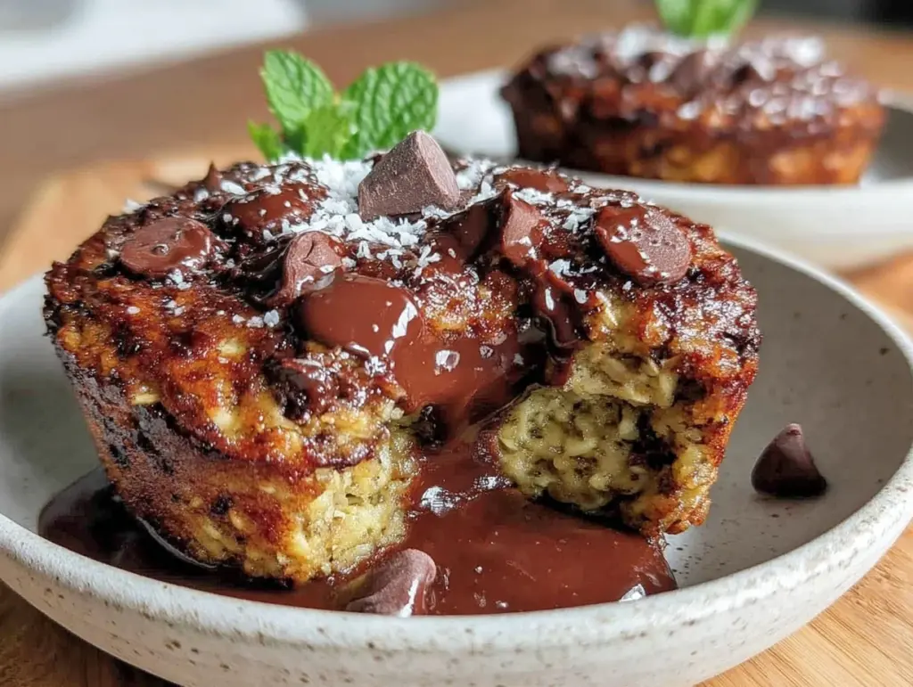 chewy chocolate chip cookie baked oats - featured image