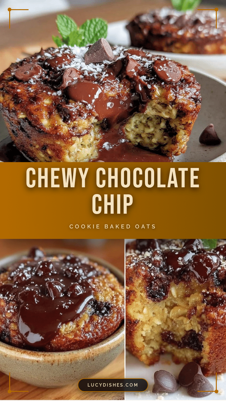 chewy chocolate chip cookie baked oats recipe
