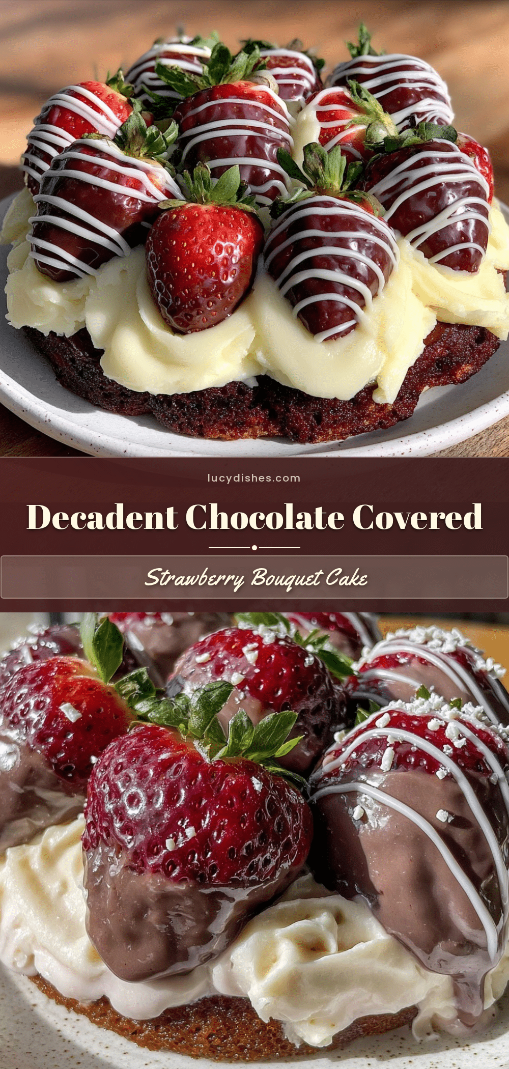chocolate covered strawberry bouquet cake recipe