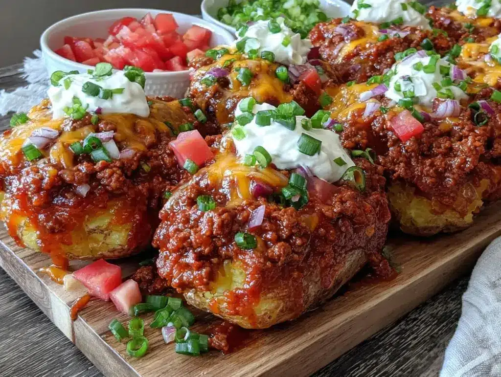 cozy sloppy joe baked potato bar - featured image