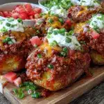 cozy sloppy joe baked potato bar - featured image