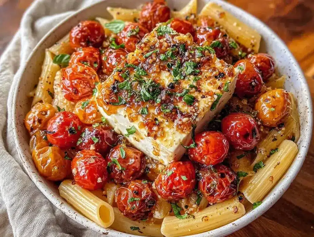 creamy baked feta pasta - featured image