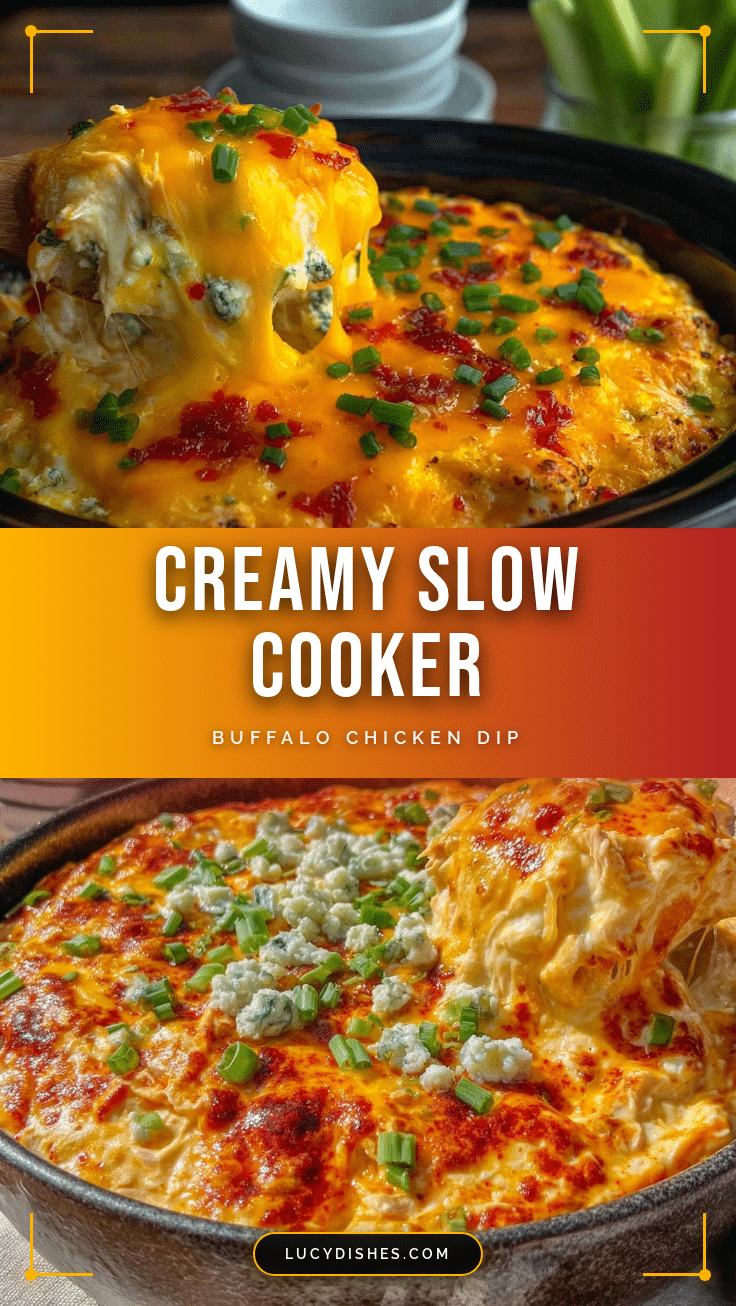 creamy buffalo chicken dip slow cooker recipe
