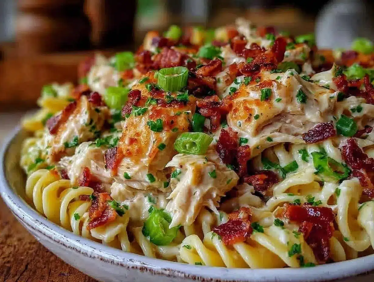 Creamy Crack Chicken Pasta Salad preparation steps