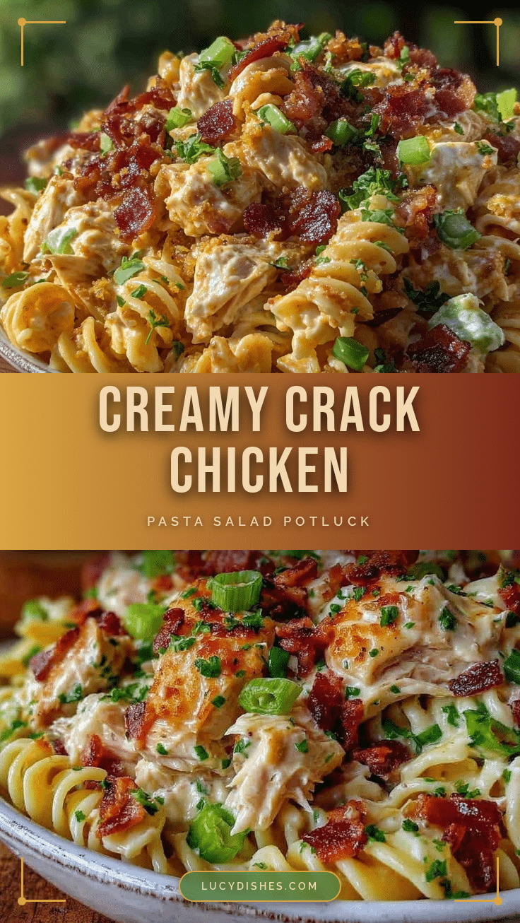 Creamy Crack Chicken Pasta Salad recipe