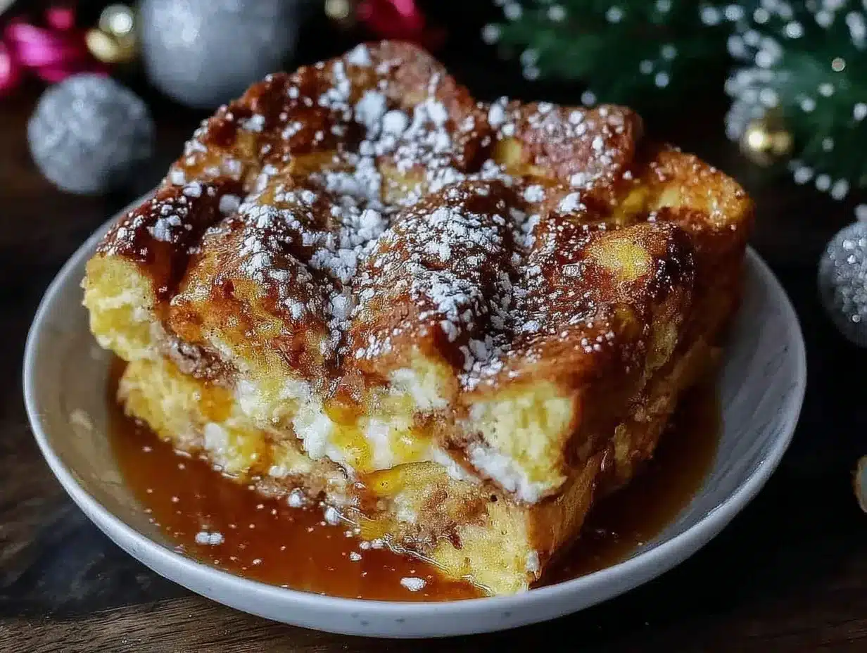 Creamy Eggnog French Toast Bake preparation steps