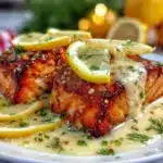 creamy lemon butter salmon - featured image