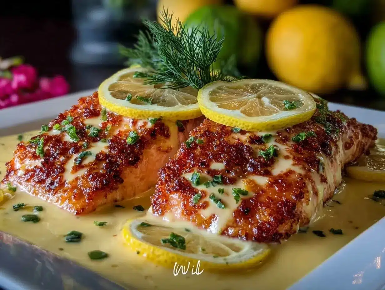 creamy lemon butter salmon preparation steps