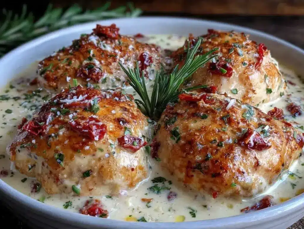 creamy marry me chicken crockpot recipe - featured image