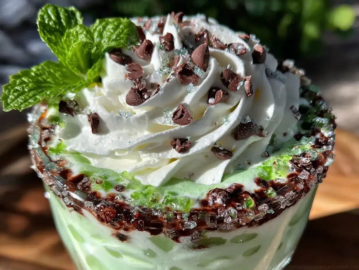 creamy mint chocolate chip shamrock shake preparation steps