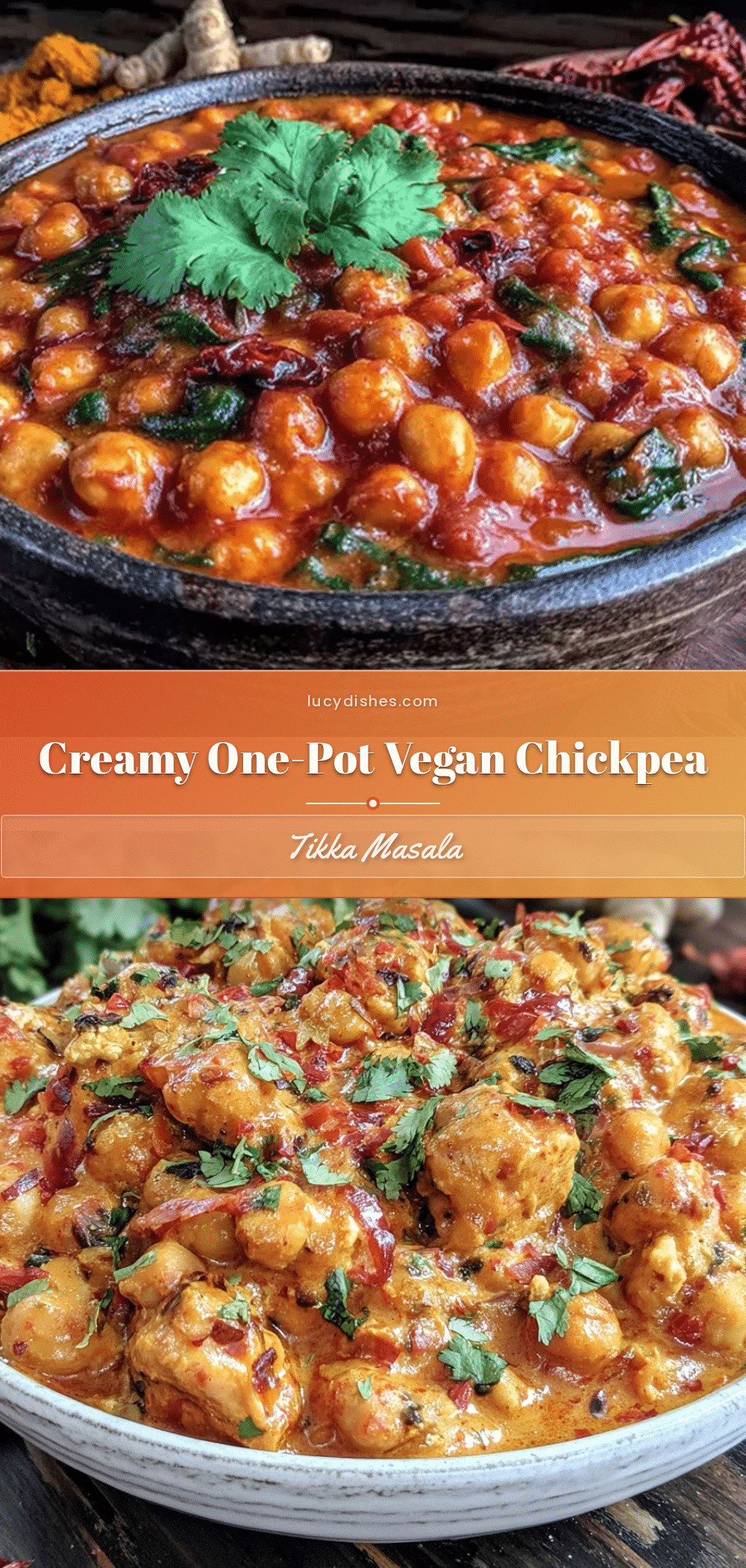 creamy one-pot vegan chickpea tikka masala recipe