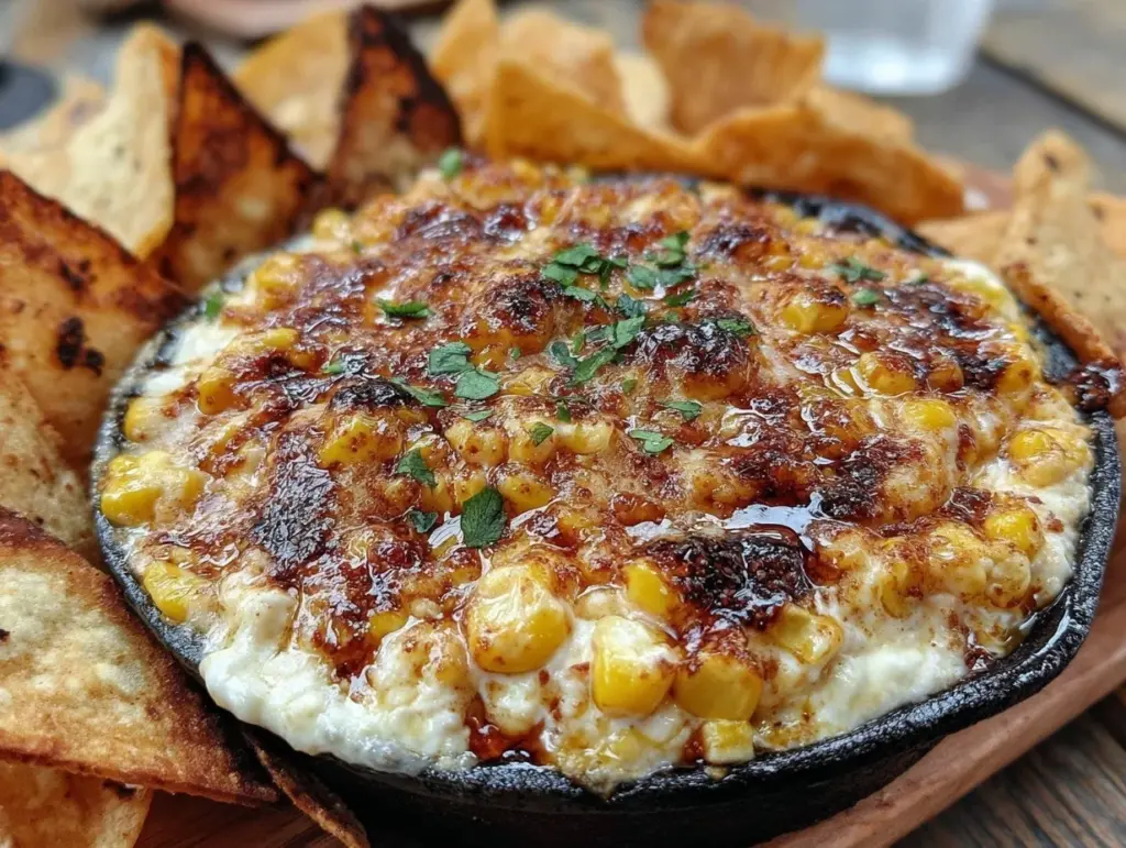 creamy street corn elote dip - featured image