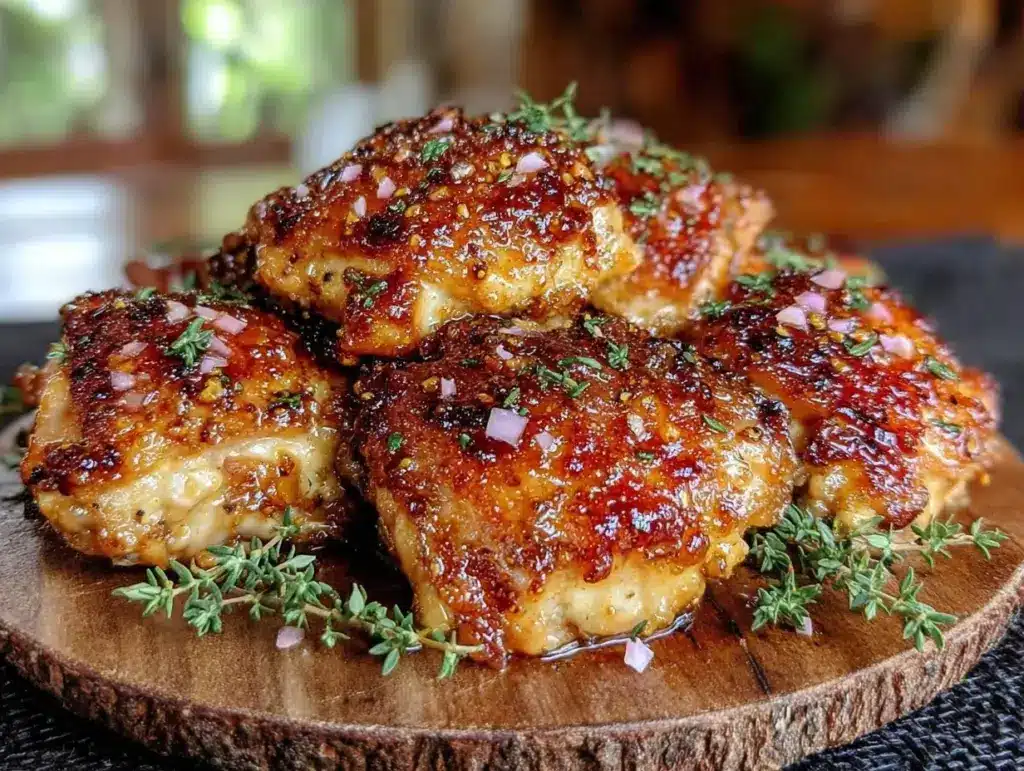 crispy air fryer chicken thighs - featured image