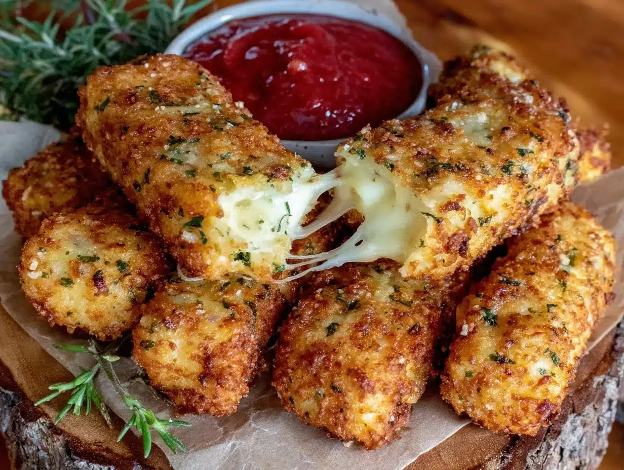 crispy air fryer mozzarella sticks preparation steps