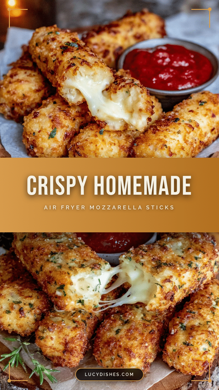 crispy air fryer mozzarella sticks recipe